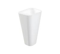 Vente-unique - Rectangular Free Standing Sink in Solid Surface - White - TILICHO