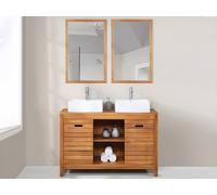 Vente-unique Rectangular Mirror With Acacia Wood Surround - 90 X 60 Cm - SEPANG in Walnut Vente-unique Walnut 90 X 60 Cm