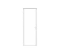 Vente-unique Reversible Aluminium & Tempered Glass Door Set - H204 X W83 Cm in White Vente-unique White