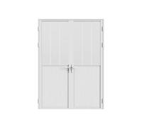 Vente-unique Reversible Double-Leaf Aluminium & Frosted Tempered Glass in White Vente-unique White