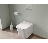 Vente-unique Rimless Gloss White Ceramic Wall-Hung WC - CLEMONA Vente-unique White
