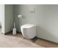 Vente-unique Rimless Gloss White Ceramic Wall-Hung WC - JAVOINE Vente-unique White