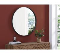 Vente-unique Round Wall-Mounted Mirror - D 80 Cm - Metal - Black - JAFFREL Vente-unique Black