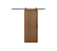 Vente-unique -Sandora Sliding Door with Rail - MDF & Wood - Dark Wood - 205 x 73 cm