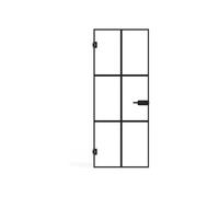 Vente-unique - Seroto Door Complete Sets L 93 cm x W 0.8 cm x H 204 cm Safety Glass - Black