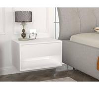 Vente-unique Set Of 2 Hanging Bedside Tables - 1 Drawer & 1 Niche - White Vente-unique White