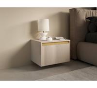 Vente-unique Set Of 2 Wall-Mounted Or Freestanding Bedside Tables With 1 Drawer in Beige Vente-unique Beige