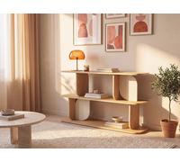 Vente-unique Shelving Unit With 2 Shelves - Light Natural & Beige - NELERIA Vente-unique Beige