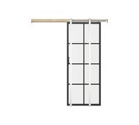 Vente-unique - Sliding Door with Galandage System - Aluminium & Safety Glass - 205 cm x 73 cm - WILDEN II