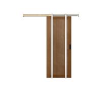 Vente-unique Sliding Door with Galandage System - MDF & Wood - Dark Wood - 205 x 73 cm - Sandora
