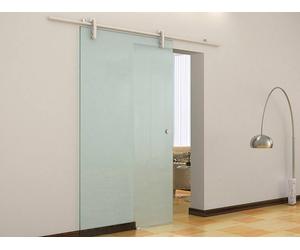 Vente-unique Sliding Door With Surface-Mounted System CLEAVER - H205 X W83 Cm in Clear Vente-unique Clear