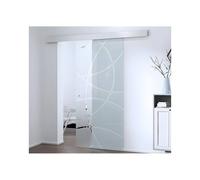 Vente-unique Sliding Door With Surface-Mounted System - H205 X W93 Cm - Frosted in Clear Vente-unique Clear