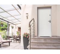 Vente-unique Solid Steel Front Door - H207 X W100 Cm - White - 55 Mm Thick Vente-unique White