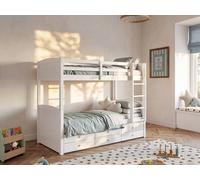 Vente-unique Splittable Bunk Beds - 2 X 90 X 190 Cm - With Storage - White Pine | Size: Single Vente-unique White Single