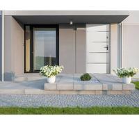 Vente-unique Steel & Stainless Steel Front Door - H 207 X L 100 Cm - White - Left Vente-unique White