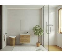 Vente-unique Wall-Hung Bathroom Unit With Single Basin - Light Natural - 60 Cm in Light Oak Vente-unique Light Oak