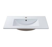 Vente-unique White Rectangular Ceramic Inset Basin - 81 X 465 Cm - MOTIAC Vente-unique White 81 X 465 Cm