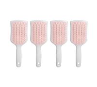 Vented Hair Brush Curved Vent Detangling Brush Professional Salon Styling Tool for Wet Dry Hair Ergonomic Handle Lightweight ABS Plastic 4Pcs Set