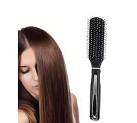 Vented Hair Brush for Blow Dry Detangler Vent Hairbrush with Ball Tipped Bristles for Blowdrying Detangling Styling Drying Pocket Travel Lightweight Detangles Plastic Black 22.5cm X 4.5cm X 3.5cm (1)