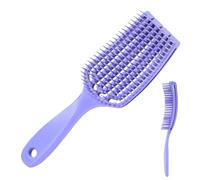 Vented Massage Hair Brush, Highly Elastic Hollow Detangler Brush Hair Brush Without Tugging High Elastic Back Claw Design Gentle Scalp Massage Bend Ventilation For Straight, Curly & Wet Hair