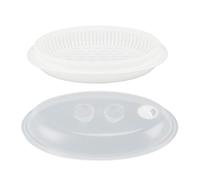 Vented Microwave PP Microwave Fish Fast Heat Conduction Microwave Cookware, Professional Oven Steamed Fish Dishes with Cover for Vegetables, Rice and Fish