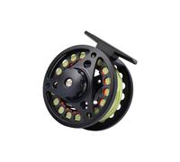 Vented Spool Fly Reel for Outdoor Anglers, Preloaded Casting Line, Front Tension Knob, Switchable Left Right Handle Pre Spooled Fly Reel Large Arbor Freshwater Fishing Vented Spool Preloaded Line Lake