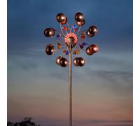 Venti Garden Wind Spinner with Solar Powered LED Crackle Ball mysmartbuy Copper One Size