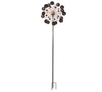 Venti Metal Wind Spinner LED Colour Changing Light Solar Powered Glass Globe