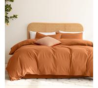 Ventidora 3 Piece Duvet Cover Set King Size,100% Organic Washed Cotton with Linen Feel Like Textured, Luxury Soft and Breatheable Bedding Set with Zipper Closure(1 Duvet Cover + 2 Pillowcases)