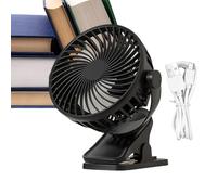 Ventilador De Mesa Con Carga USB, Pequeño Ventilador Recargable De Flujo De Aire Eficiente Para Viajes, Dormitorio, Escrito | Ventilador Con Clip,Ventilador Con Clip - Ventilador Portátil Para Cocheci