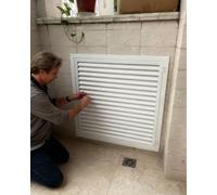 Ventilated Access Panel for Drywall, Outdoor Kitchen Inspection Door with Handle, Aluminum Plumbing Wall Cover Plate