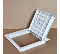 Ventilated Access Panel with Louvered Plate, Attic Access Door in Ceiling/Wall, Aluminum Alloy, Effortless Opening and Closing, Reinforced Welding, HVAC Access Door(12x12in(30x30) cm)