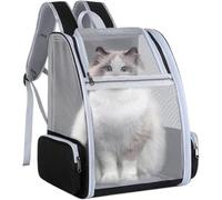 Ventilated Cats Dogs Rabbits Carrier Backpack for Small Pets and Puppies - Perfect for Outdoor Adventures and Vet Visits, Ultimate Comfort On-The-Go (Black)