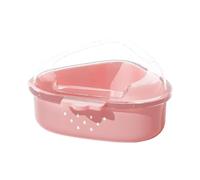 Ventilated Clear Canopy, Beast Digging Sandbox, Transparent Wash Basin With Secure Locks, Washable Resin Grooming Box, Play Sandbox Bowl With High Walls, Hamster Bath House For Gerbil And Lemming