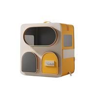 Ventilated Clear Puss Shipper Pack for Small Animals with Hard Bottom Panel and Extendable Storage Compartment 22lbs Weight Limit Large Puss Shipper Pack
