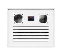 Ventilated Electrical Panel Cover with Dual Cooling Fans and Digital Thermostat, Auto Start-Stop Heat Dissipation, Easy Installation for Router/Network Cabinet