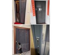 Ventilated Folding Door 28x80 to 60x80 Retractable Sliding Room Divider with Security Lock Mesh Door (48x80in 122x203cm) for Home & Office Use