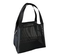 Ventilated Meshes Cosmetic Bag Clear Storage Organiser Spacious Compartment Foldable Carry Handle Gym Essential Holder Portable Clear Cosmetic Storage Bag