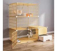 Ventilated Pet villa - indoor, large & with toilet(Type A 111x49x111cm)