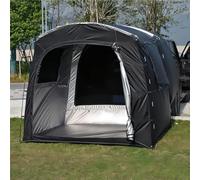 Ventilated Roof Tent With Mosquito Netting, Universal Rear Tent Compatible with Multiple Vehicle Models, High-density Oxford Fabric, for Road Trips, Camping(Black)