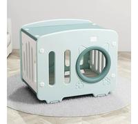 Ventilated Semi-Enclosed Pet Shelter with Anti-Slip Base, Durable Resin House for Small Animals