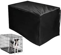 Ventilated Soundproof Dog Crate Cover - Durable Double Door Polyester Design