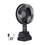 Ventilateur Sans Fil, Ventilateur De Tente À Batterie, Souffleur De Vent Portable | Fonction De Lanterne LED, Moteur Silencieux À 4 Vitesses | 1 Morceau, Pour La Navigation De Plaisance, La Plage, Le