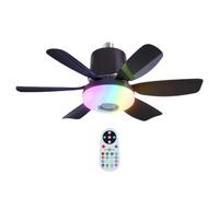 Ventilateurs De Plafond Avec Des Lumières Et Un Ventilateur De Plafond À Distance Et Moderne Avec Lumière - 18,5x7,09 Poucesde Chambre À Coucher Ave Des Lumières Chasse D'eau - Ajustement 3