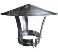 Ventilating Cowl,Chimney Cowl Cap Tool,Galvanized Iron rain Cap,Outdoor Chimney Cover, Stove Wind Cap,Adjustable Hoop (Size : 11cm(4.33in)) (Size : 20cm (7.87in))