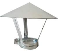 Ventilating Cowl,Chimney Cowl Cap Tool, Pipe Rain Cover Protector Cap Galvanized Iron Ending Roof Cowl Hat Hood,Hoop Adjustable (Size : 125mm) ( Size : 250mm )