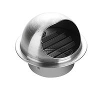Ventilating Cowl,Exhaust Grille Louvered Vent Stainless Steel Round Cap Cover External Extractor Wall Dryer Vent Cap for Home Decor,400mm/15.74in
