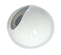 Ventilating Cowl,Round Dryer Vent Covers,Soffit Vents Exterior with Mesh Screen for Dryer Wall/Camper/Chimney(Color : Black, Size : 115mm (4.52 in)) (Color : White, Size : 75mm/2.95in)