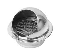 Ventilating Cowl,Stainless Steel Extractor Wall Vent Outlet,Air Vent Round Grille Ventilation Cover Wall Vent Outlet,350mm/13.77in (Size : 400mm/15.74in)