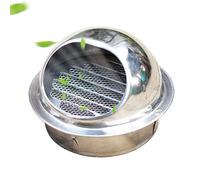 Ventilating Cowl,Stainless Steel Round Bull Nosed External Extractor Wall Vent Outlet,Thicken Ducting Ventilation Exhaust Grille Cover,60mm/2.36in (Size : 100mm/3.94in)